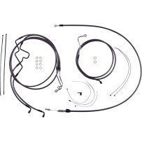 KARBONFIBR Designer Handlebar Installation Kit — 25.5 cm (10") Ape Hanger, Carbon Fiber, Silver