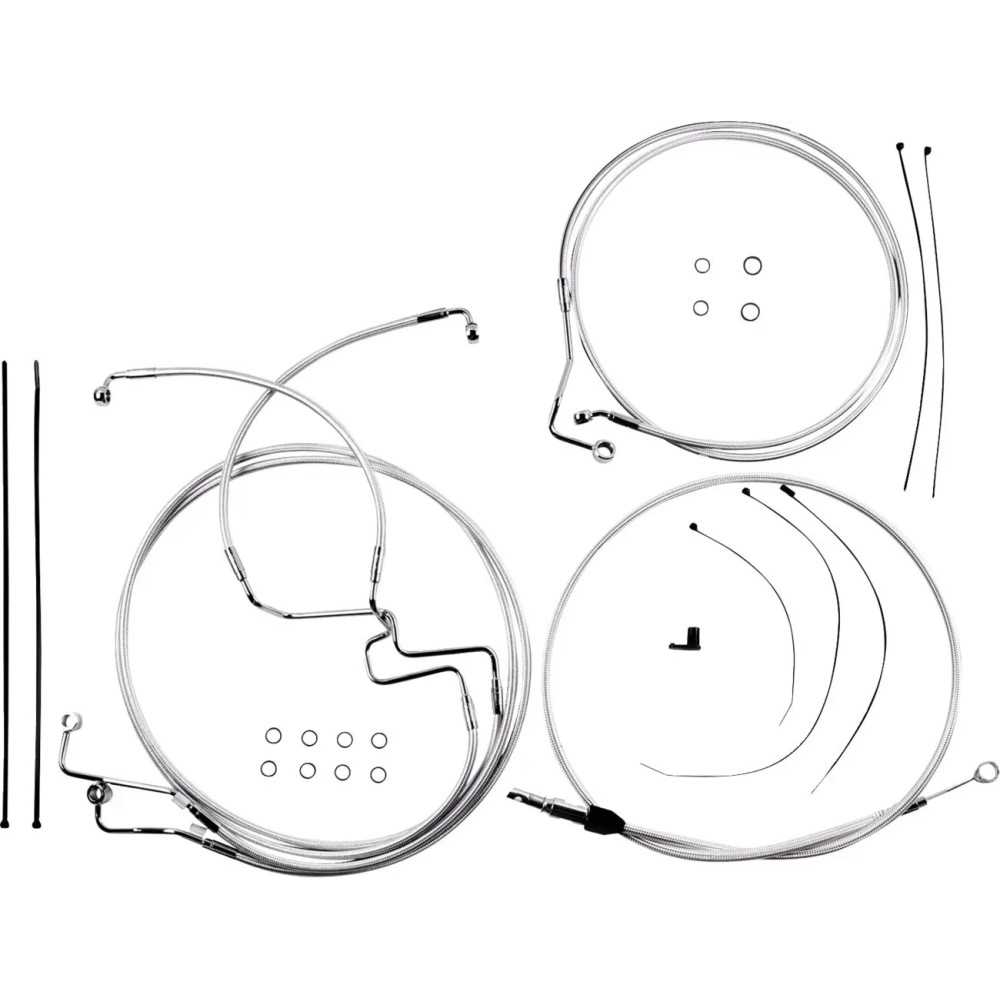 Sterling Chromite II® Designer Handlebar Installation Kit — 6" fit, ape hanger, chrome finish