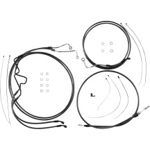 Black Pearl™ Designer Handlebar Installation Kit — 6" ape hanger fit, Black