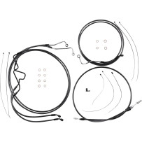 Black Pearl™ Designer Handlebar Installation Kit — 6" ape hanger fit, Black