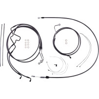 KARBONFIBR Designer Handlebar Installation Kit — 15.2 cm (6") ape hanger fit, Carbon Fiber, Silver