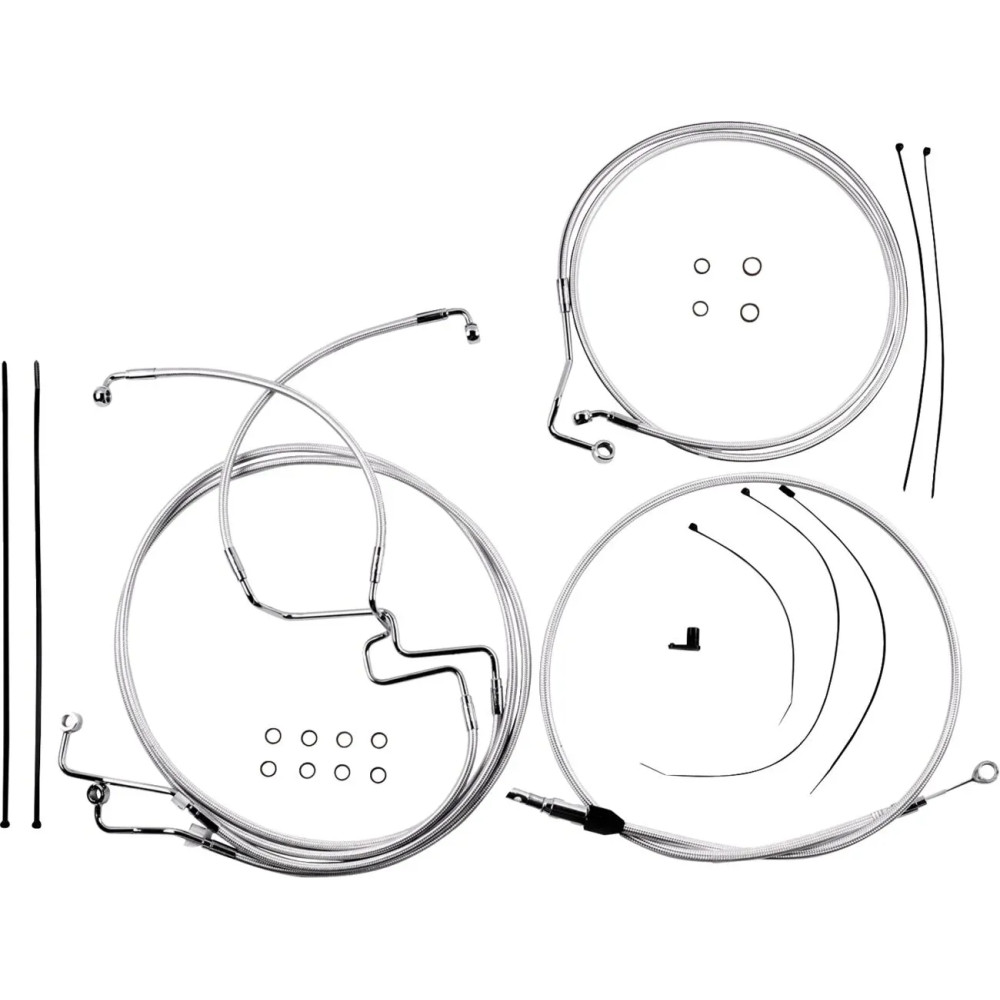 Sterling Chromite II® Designer Handlebar Installation Kit — 8" riser, Ape hanger, Chrome