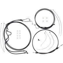 Black Pearl™ Designer Handlebar Installation Kit — 8 in handlebar height, Ape Hanger