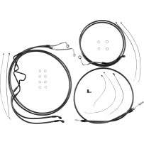 Black Pearl™ Designer Handlebar Installation Kit — 8 in handlebar height, Ape Hanger