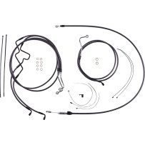 KARBONFIBR Designer Handlebar Installation Kit — Fits 8" ape hanger, ABS, Carbon Fiber, Silver