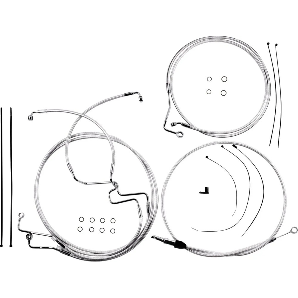 Sterling Chromite II® Designer Handlebar Installation Kit — Fits 10" handlebar height, ape hanger, Chrome clear-coated