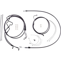 KARBONFIBR Designer Handlebar Installation Kit — Ape hanger, 10" riser, ABS, carbon fiber, silver