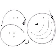 Sterling Chromite II® Designer Handlebar Installation Kit — 8" riser, Ape Hanger, Chrome