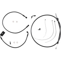 Black Pearl™ Designer Handlebar Installation Kit — 8" riser, Ape Hanger, Black