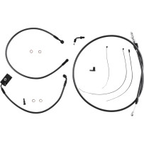 Black Pearl™ Designer Handlebar Installation Kit — 8" riser, Ape Hanger, Black