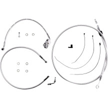 Sterling Chromite II® Designer Handlebar Installation Kit — 10" ape hanger, Chrome, Clear-Coated