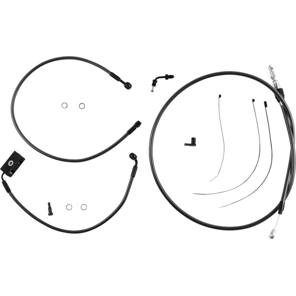 Black Pearl™ Designer Handlebar Installation Kit — Ape hanger, 25.5 cm (10"), Black