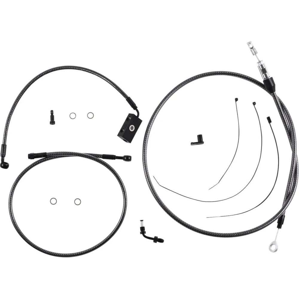 KARBONFIBR Designer Handlebar Installation Kit — Ape Hanger, 10", Carbon Fiber