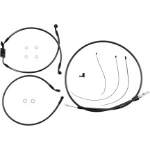 Black Pearl™ Designer Handlebar Installation Kit — 6" riser, ape hanger, black