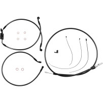 Black Pearl™ Designer Handlebar Installation Kit — 6" riser, ape hanger, black