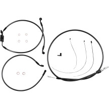 Black Pearl™ Designer Handlebar Installation Kit — 8" handlebar height, Ape Hanger fit, Black