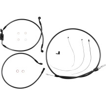 Black Pearl™ Designer Handlebar Installation Kit — 10" (25.5 cm) ape hanger, ABS