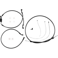 Black Pearl™ Designer Handlebar Installation Kit — 10" (25.5 cm) ape hanger, ABS