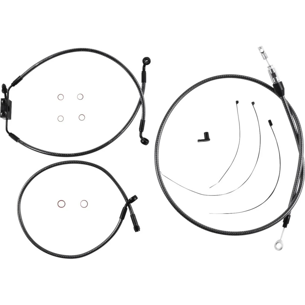 KARBONFIBR Designer Handlebar Installation Kit — 10" handlebar height, Ape hanger, Carbon fiber