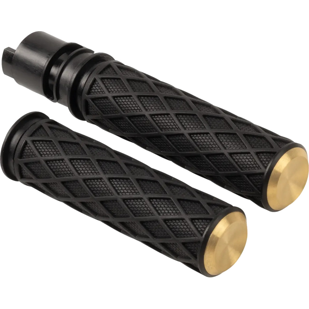 Diamond Grips — 25.4 mm (1") , Black, Brass