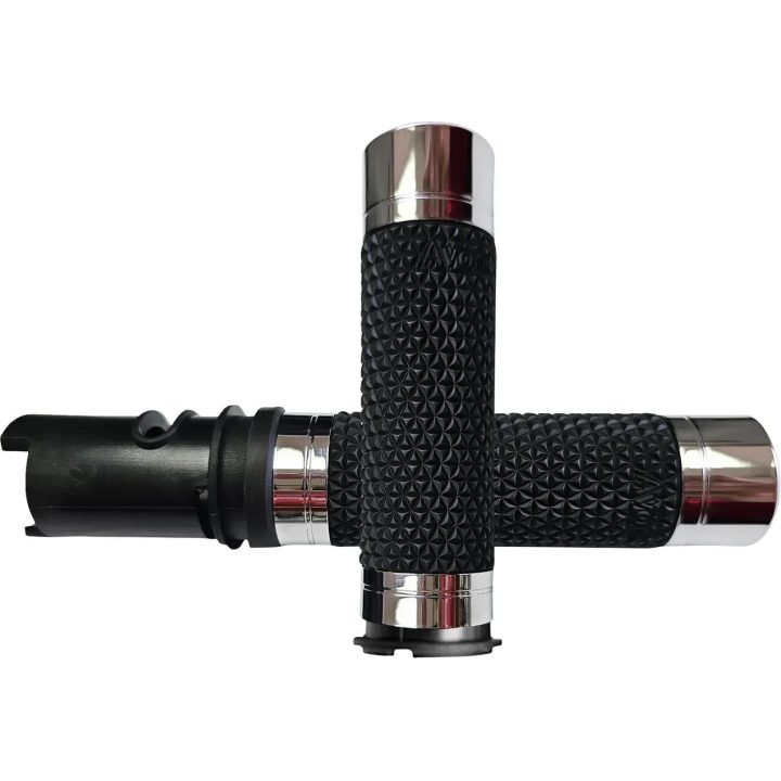 K25 Grips — 25.4 mm (1"), Black, Chrome, Silver