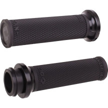 Ruffian Lock-On Street Grips — 25.4 mm (1") handlebar, black, flat