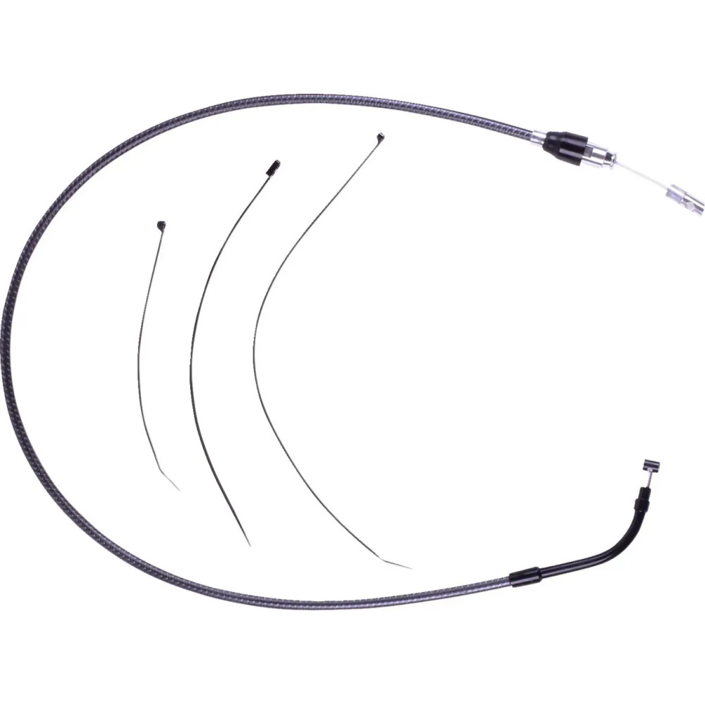 KARBONFIBR Quick Connect Upper Clutch Cable — 39-1/4" overall, 59 mm travel, Silver