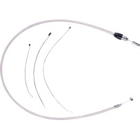 Polished Stainless Quick Connect Upper Clutch Cable — 134.5 cm (53") , 59 mm (2-5/16")