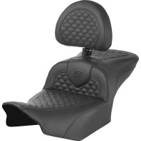 Dragon Scale Stitch Roadsofa™ Seat — 30-1/2" overall, 16" driver length, 14" driver width, Black