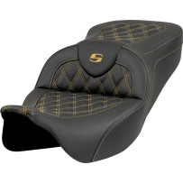 Roadsofa™ Seat — 78.5 cm (31 in) overall, 38 cm (15 in) driver length, 39.5 cm (15.5 in) driver width, Black/Gold