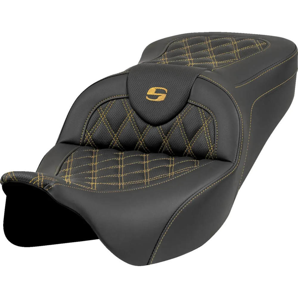 Roadsofa™ Seat — 78.5 cm (31 in) overall, 38 cm (15 in) driver length, 39.5 cm (15.5 in) driver width, Black/Gold