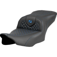 Dragon Scale Stitch Roadsofa™ Seat — 30.5 in overall, Driver 16 in × 14 in, Black