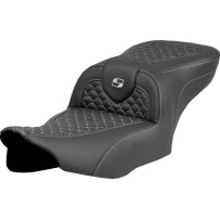 Dragon Scale Stitch Roadsofa™ Seat — Black, 30.5" overall length