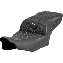 Dragon Scale Stitch Roadsofa™ Seat — 30-1/2" overall, 16" driver, 14" width, Black