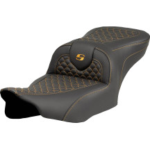 Dragon Scale Stitch Roadsofa™ Seat — 2-Up, 30.5" overall, Black/Gold