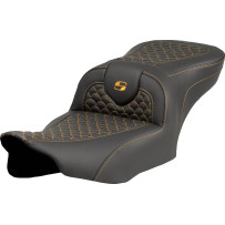 Dragon Scale Stitch Roadsofa™ Seat — 2-Up, 30.5" overall, Black/Gold