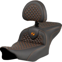 Dragon Scale Stitch Roadsofa™ Seat — 16" L x 14" W, 30-1/2" overall, Black