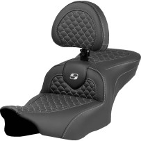 Dragon Scale Stitch Roadsofa™ Seat — 30.5" overall, driver 16" × 14", Black