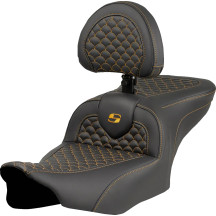 Dragon Scale Stitch Roadsofa™ Seat — Black, 16" L × 14" W
