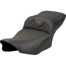Dragon Scale Stitch Roadsofa™ Seat — 30.5 in overall, 17.5x14 in driver, Black