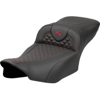Dragon Scale Stitch Roadsofa™ Seat — 30-1/2" overall, 17-1/2" driver length, 14" driver width, Black