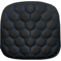 Honeycomb Sissy Bar Pad — 19 cm (7-1/2") height, Black, Blue