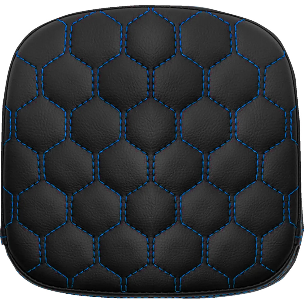 Honeycomb Sissy Bar Pad — 19 cm (7-1/2") height, Black, Blue
