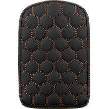 RoadSofa™ Honeycomb Sissy Bar Pad — 28 cm (11"), Black, Orange