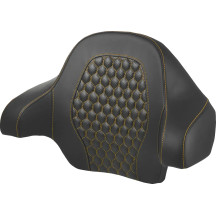 Honeycomb Tour Pack Backrest Pad — Fits H-D Touring with King Tour Packs, Black