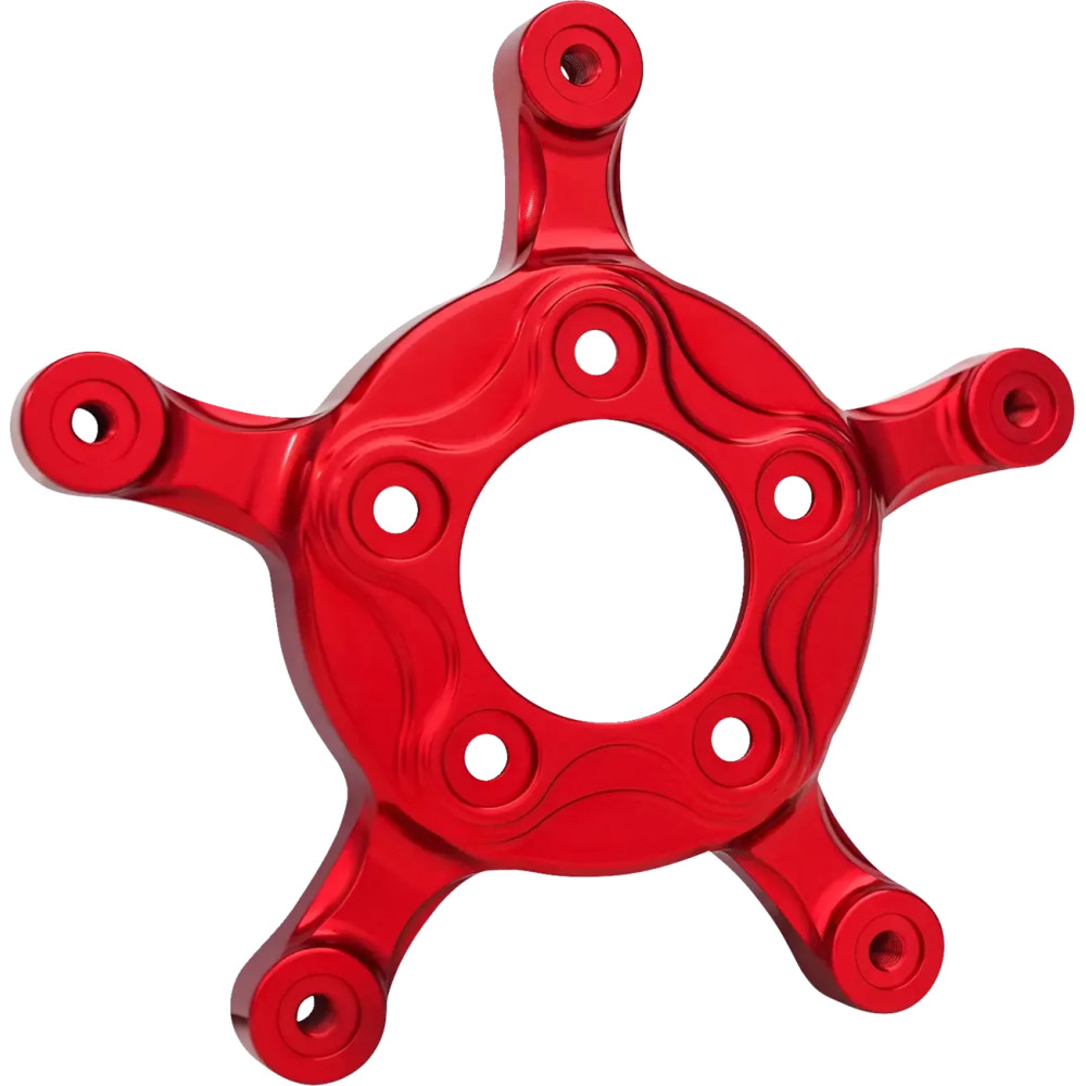 Spider Rotor Adaptor — 320 mm rotor, 5-bolt HD 3.25" bolt circle, red
