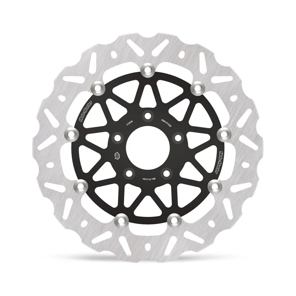 Rotor flotante Serie Nitro — 300 mm, 5 mm, 82,6 mm círculo de pernos, 5 orificios, Negro/Plateado