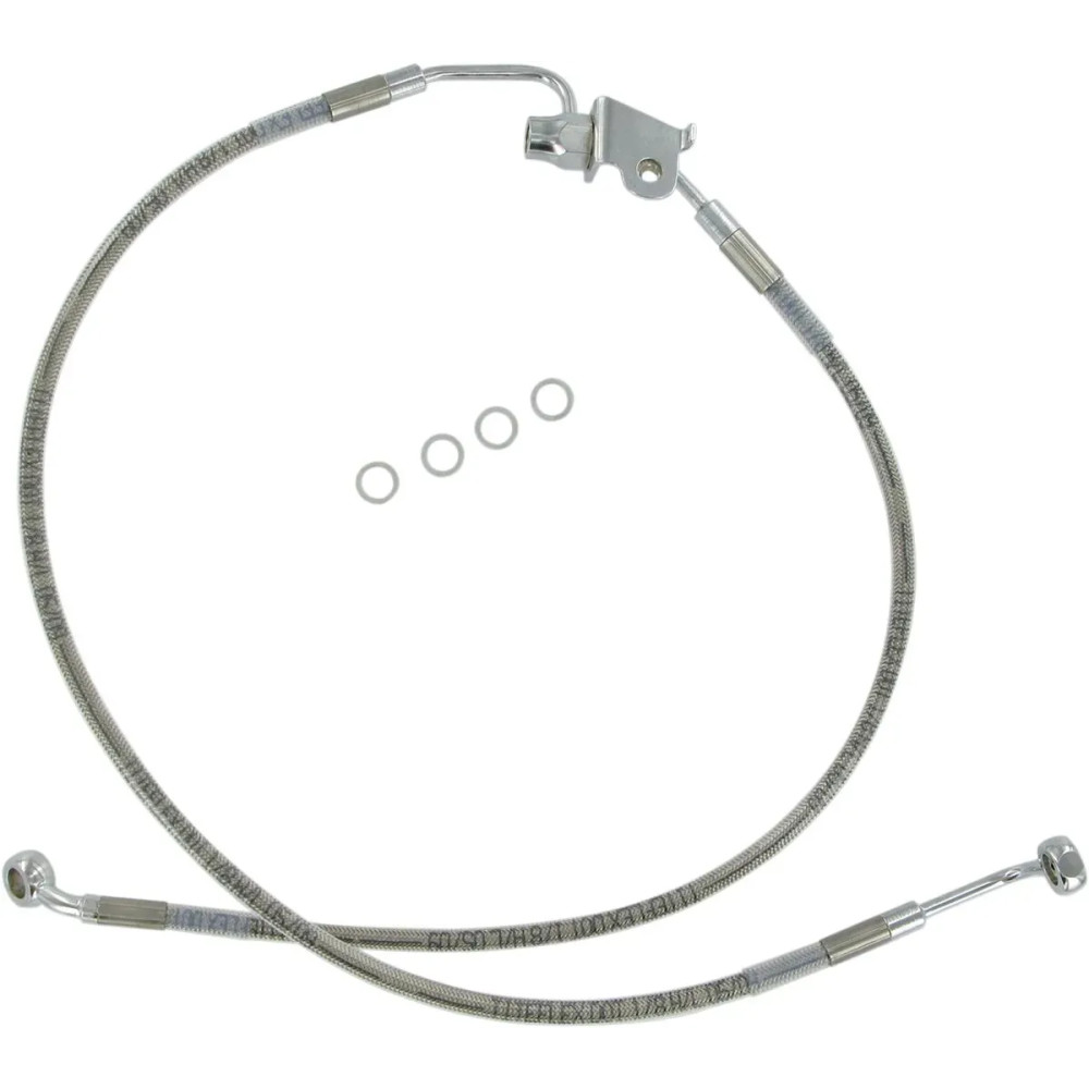 Stainless Steel Brake Line Kit — 42-3/8" , without ABS, Silver