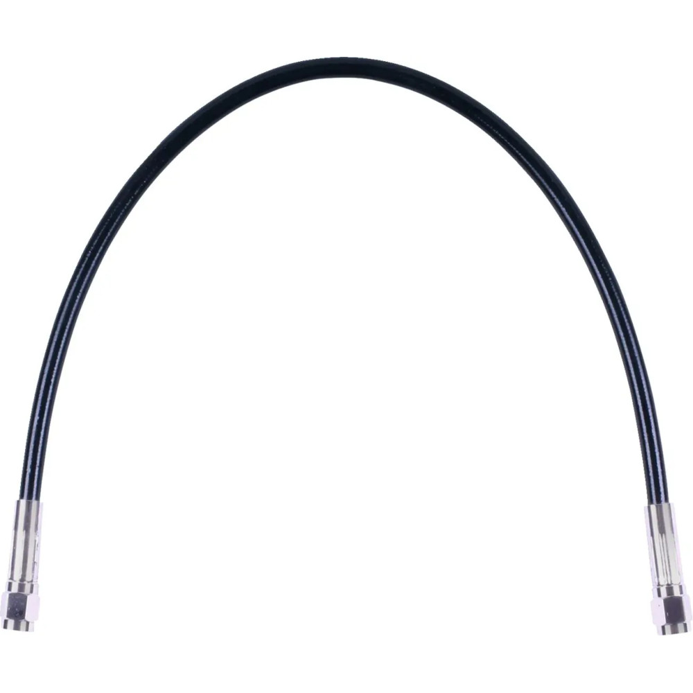 Universal XR Brake Line — 53.5 cm (21"), Black, Chrome
