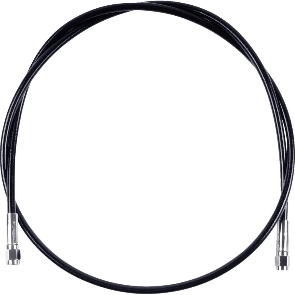 Universal XR Brake Line — 96.5 cm (38"), Black, Chrome